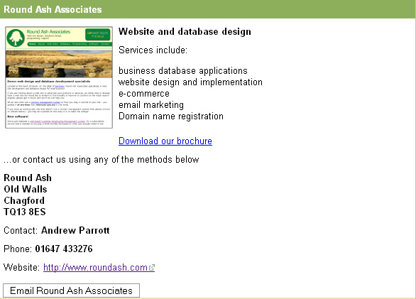 Customised Business Listing